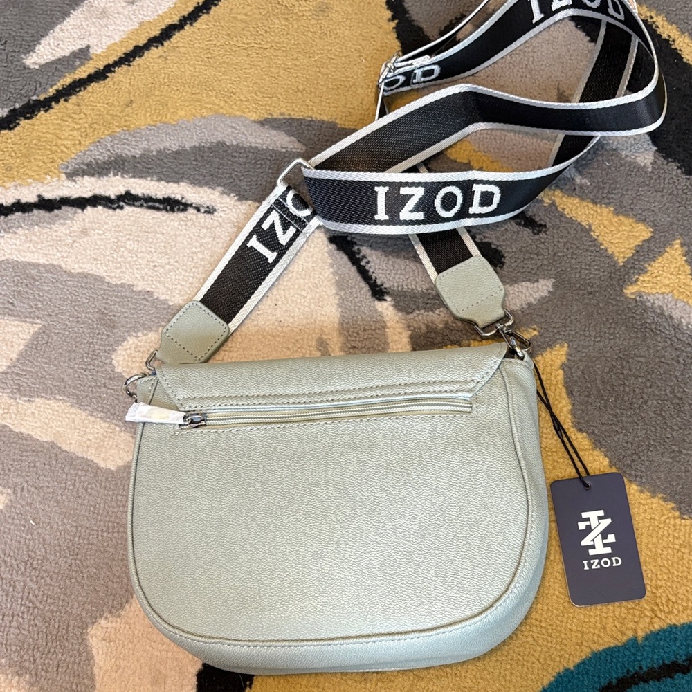 IZOD Light Green Crossbody Bag with Black Strap - Picture 6 of 7